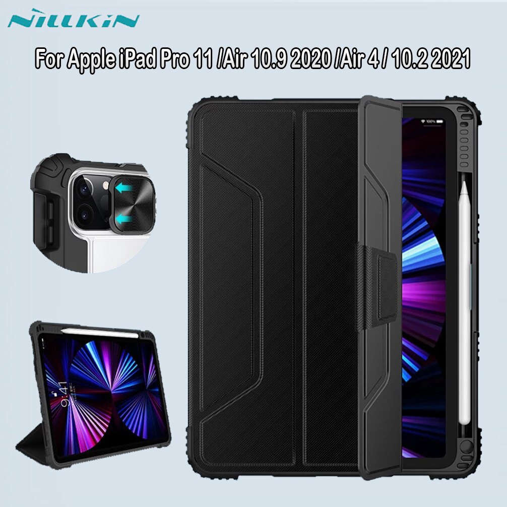 NILLKIN-  ̵  ø ̽,  е  For Apple iPad Pro 11 10.9 2021 , Ʈ ũ  ̽, е For iPad 10.2 2020 /Air 4 5 Ŀ